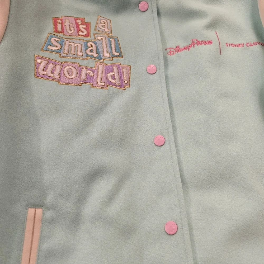New Stoney Clover Lane Small World Varsity Jacket Coat Disney Embroidery Patch - Picture 6 of 10